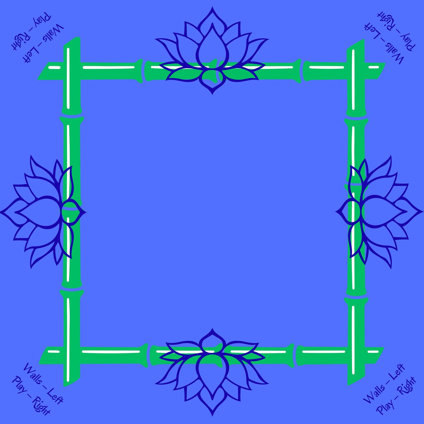 Blooming Lotus Mahjong Mat: Mahj Game Tabletop (31.5-inch)