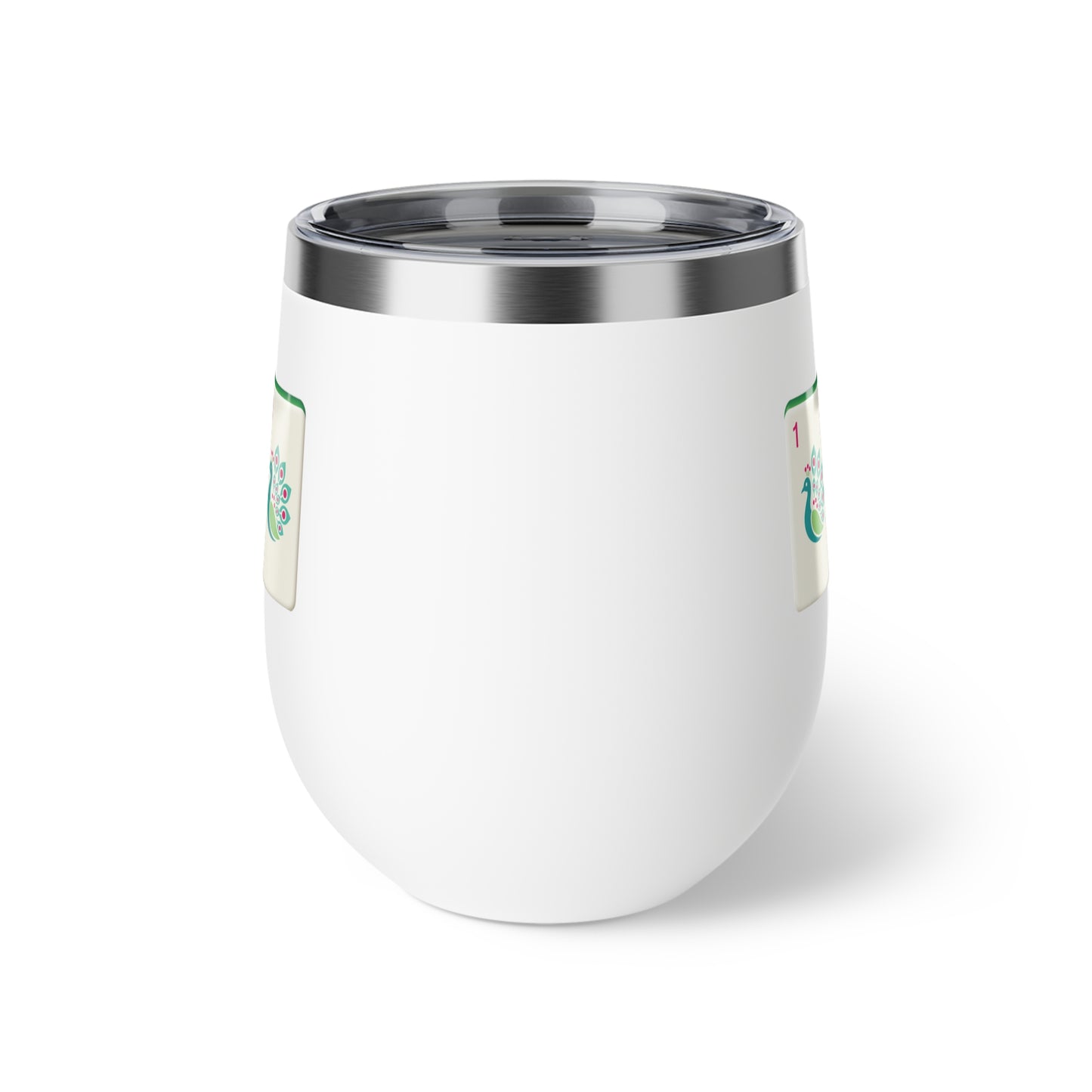 Peacock-Themed Insulated Cup, Eco-Friendly Drinkware, Mahjong Bird Bam, Perfect Gift for Tea Lovers, Mahj Players, Unique Mugs for Home