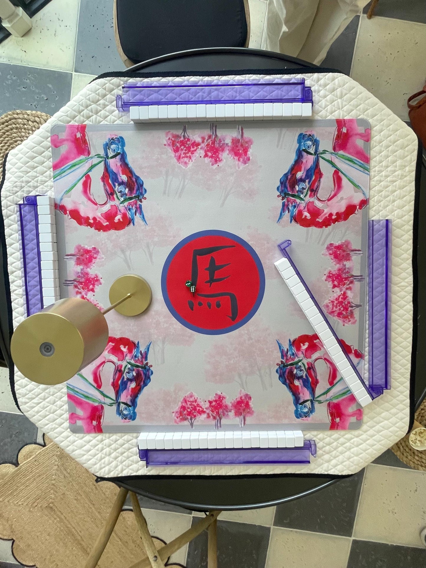 Year of the Horse Artist Collab Mahjong Mat: Mahj Game Tabletop (33-inch)