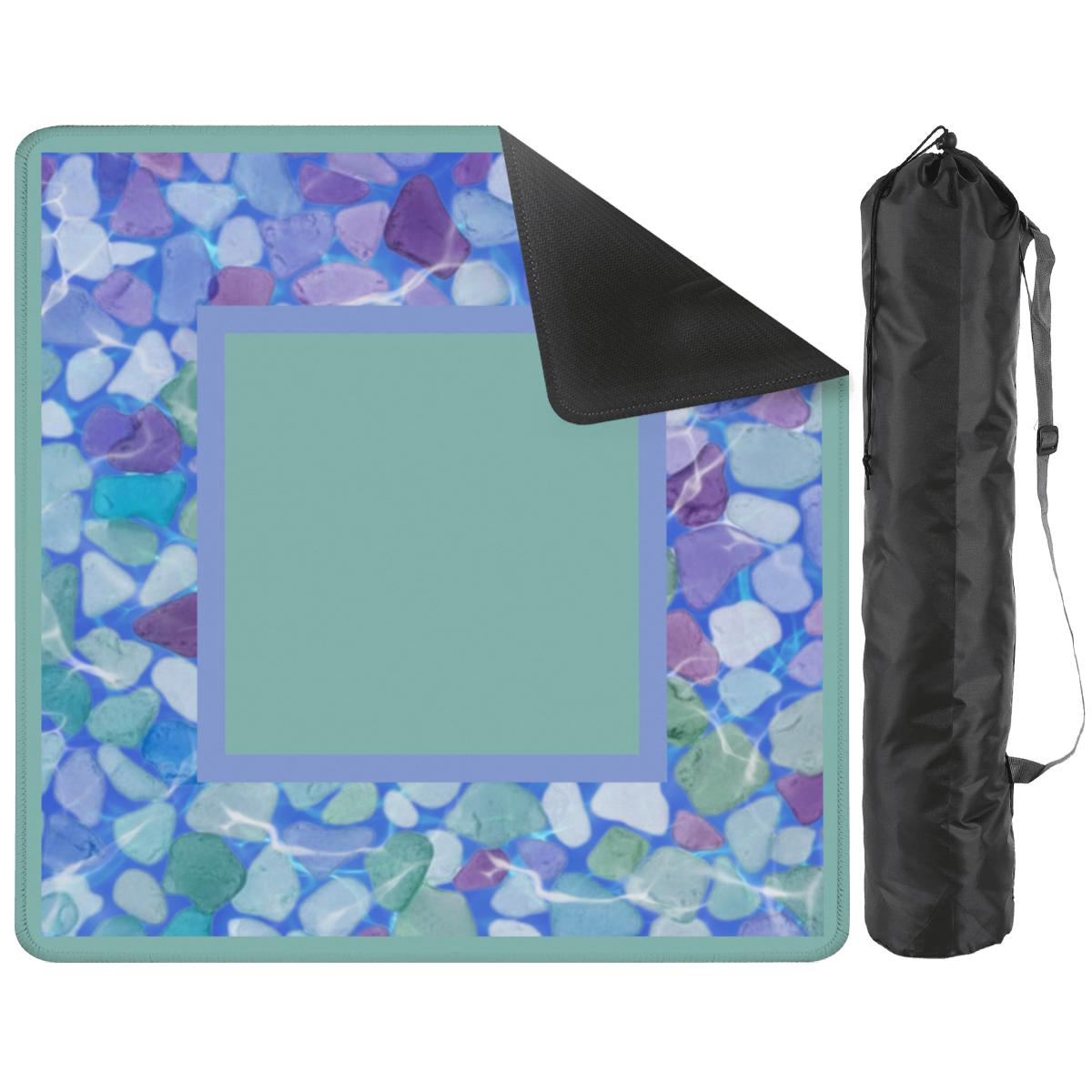 Sea Glass Mahjong Mat: Mahj Game Tabletop (31.5-inch)