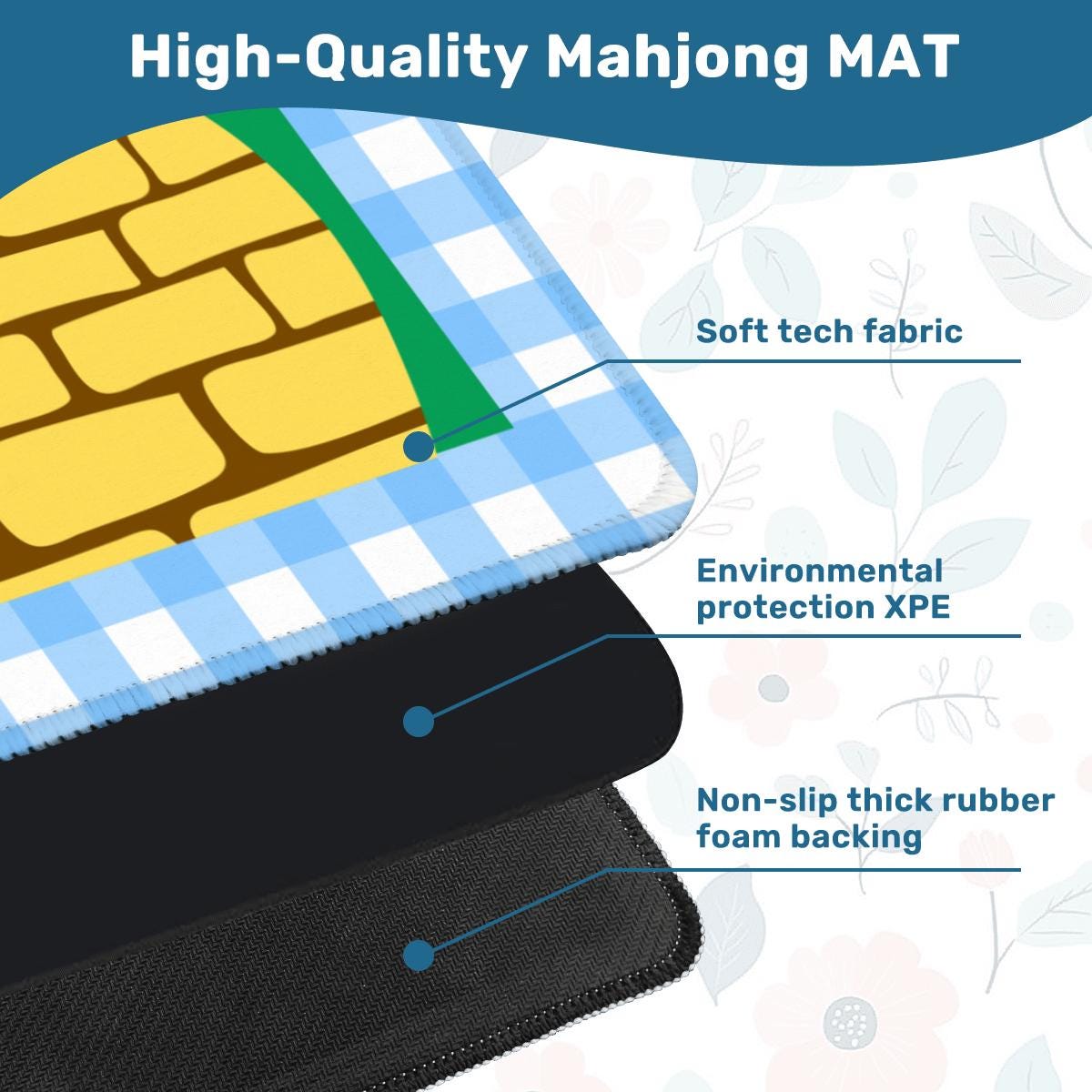 Wizard of Oz inspired Mahjong Mat: Mahj Game Tabletop (31.5-inch)