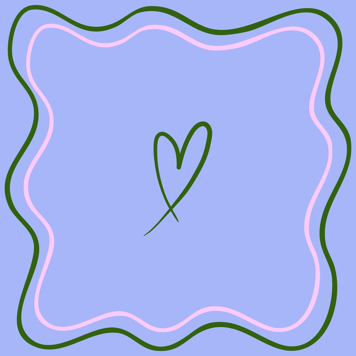 Periwinkle Open Heart Mahjong Mat: Mahj Game Tabletop (31.5-inch)