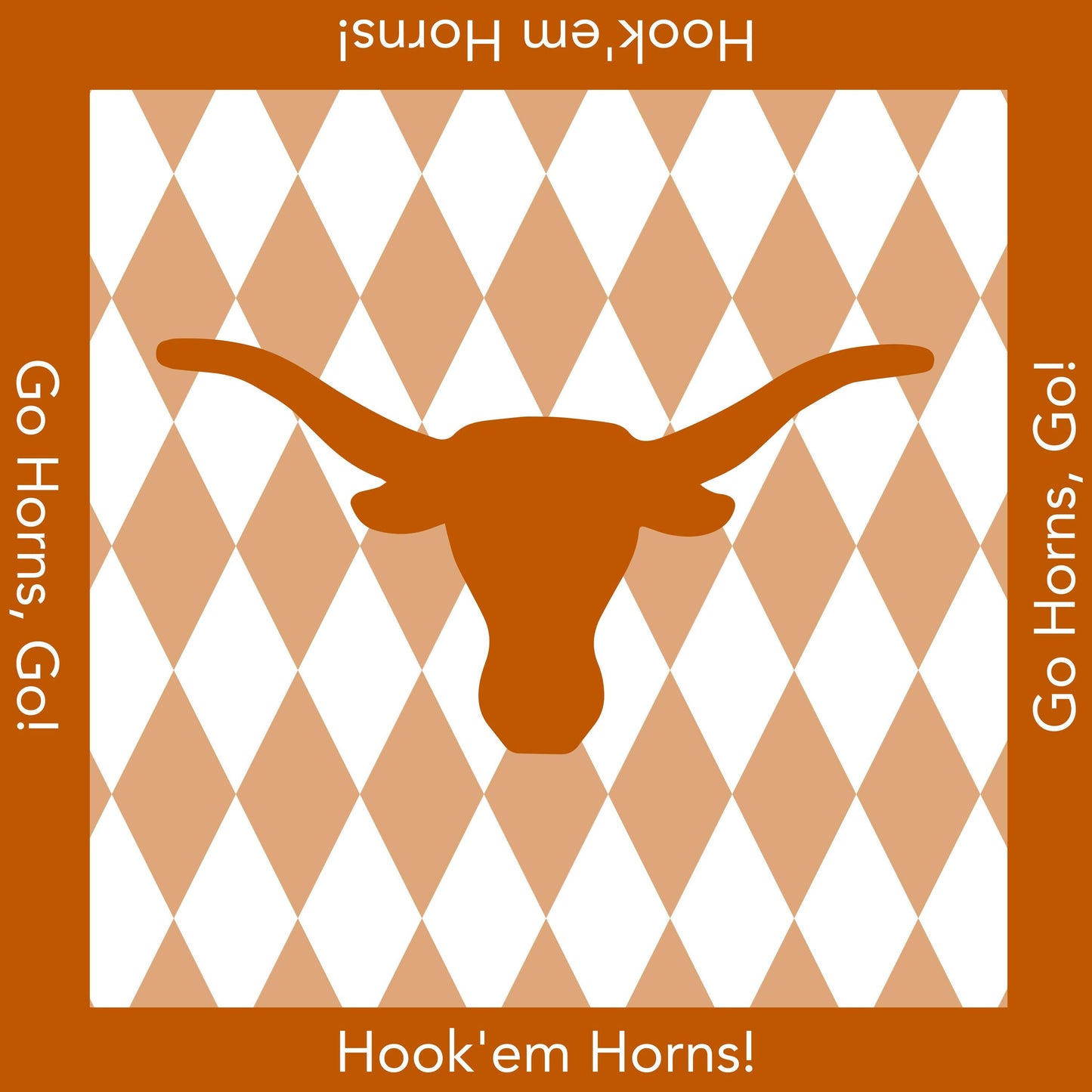 Texas Horns Mahjong Mat: Mahj Game Tabletop (31.5-inch)