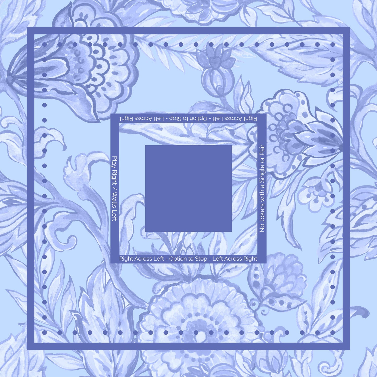 Peri Paisley Travel Mahjong Mat with instructions: Mahj Game Tabletop (20.9-inch)