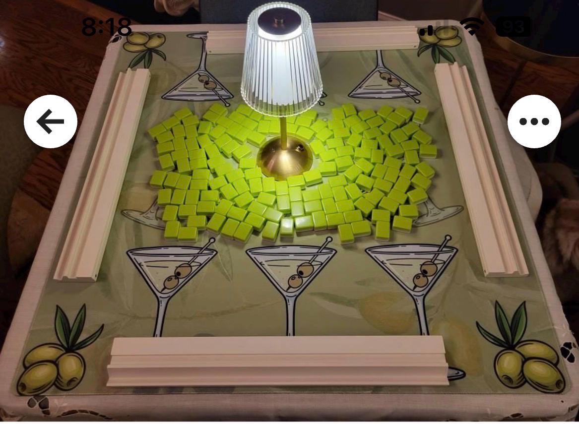 Martini Shaken Mahjong Mat: Mahj Game Tabletop (31.5-inch)