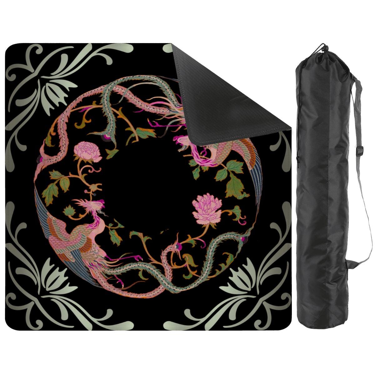 Rooster Sphere Mahjong Mat: Mahj Game Tabletop (31.5-inch)