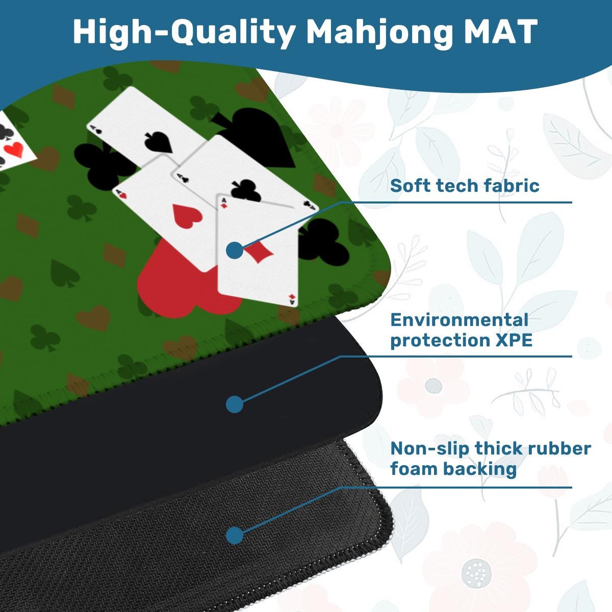 Canasta Game Mat Tabletop (31.5-inch)