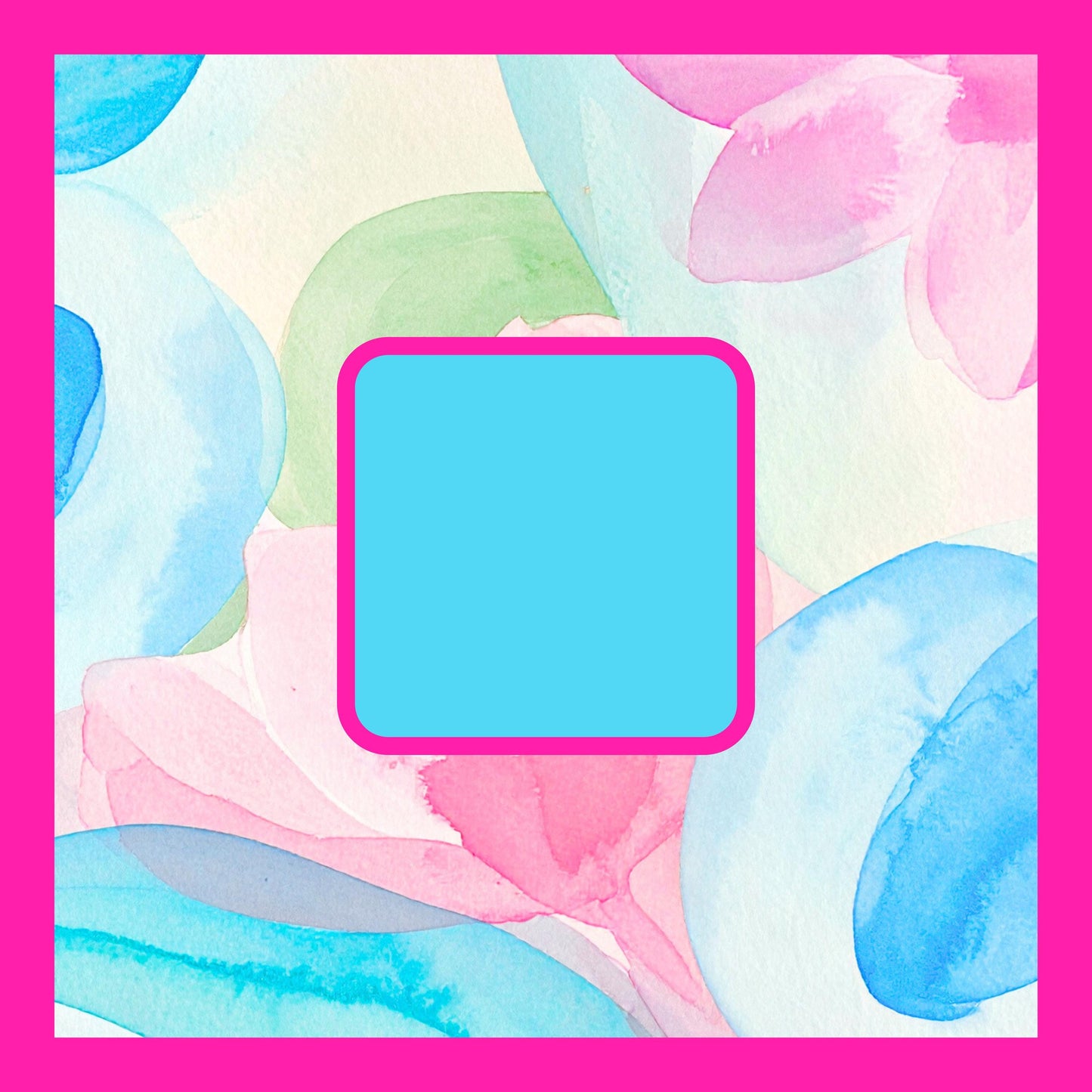 Floral Pink Watercolor Travel Mahjong Mat (20.9 x 20.9 inch)