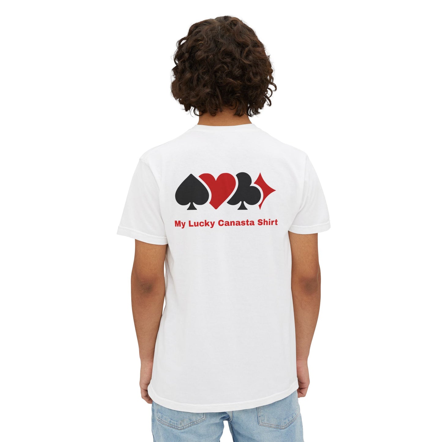 Lucky Canasta Pocket T-Shirt, Gift for Canasta Lovers