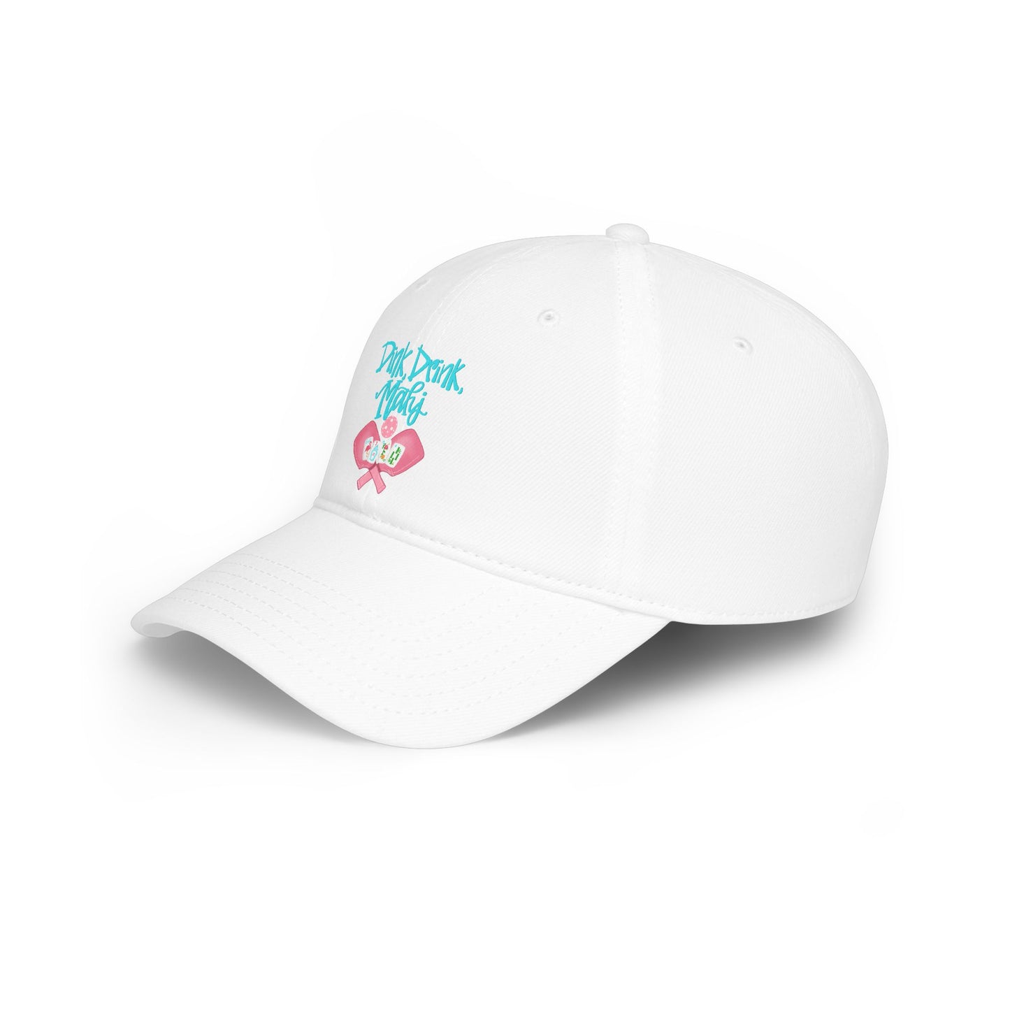 Dink Drink Mahj Baseball Hat, Gift for Her, Pickleball or Mahjong Player,