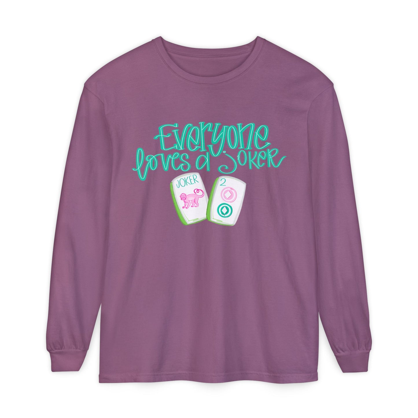 Everyone Loves a Joker, Mahjong  Long Sleeve T-Shirt in a variety of colors, Mahj Lovers!