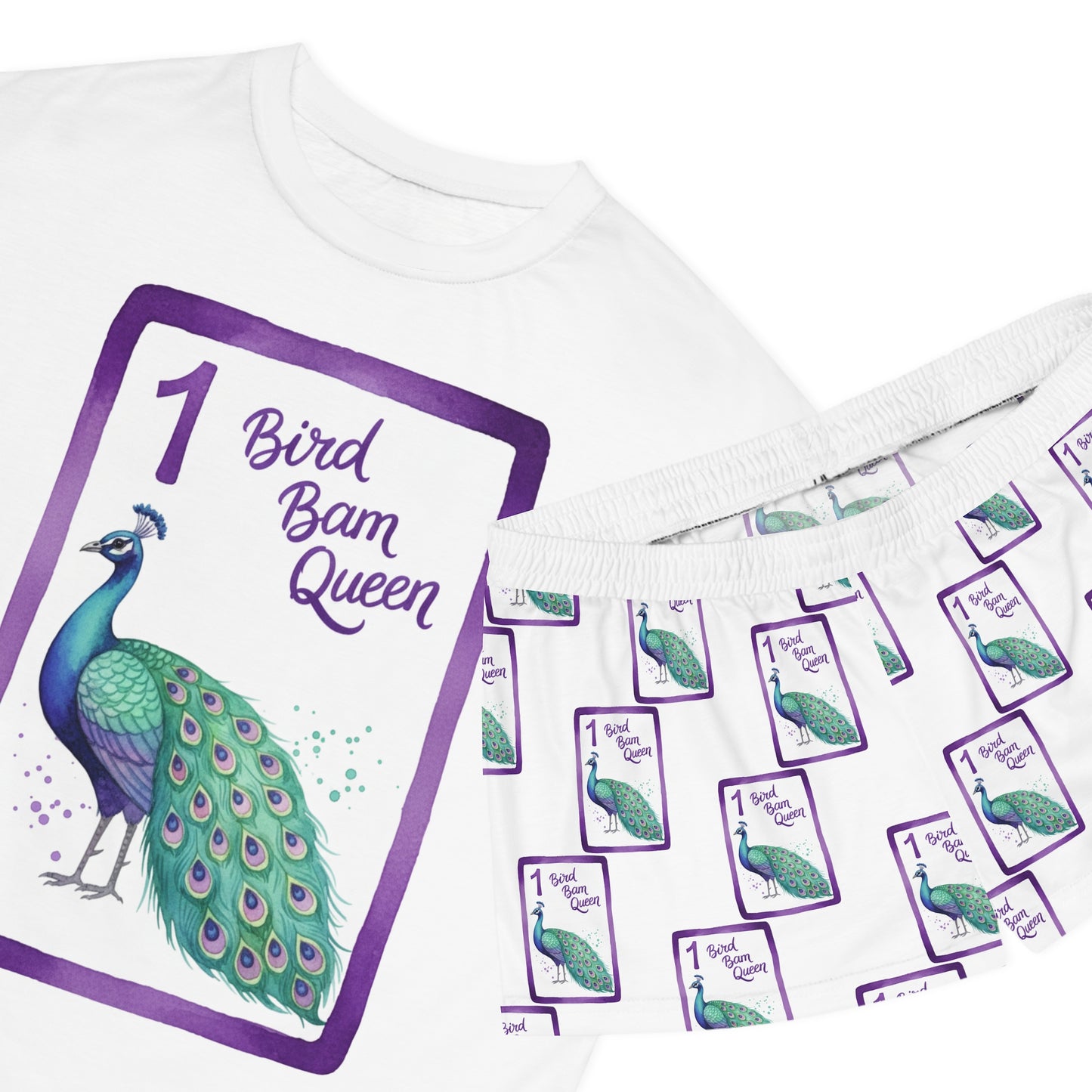 Women's Pajama Set - Bird Bam Queen, Cozy Sleepwear, Mahjong Loungewear, Perfect Gift for Her, Summer Nights, Mahj Pajamas