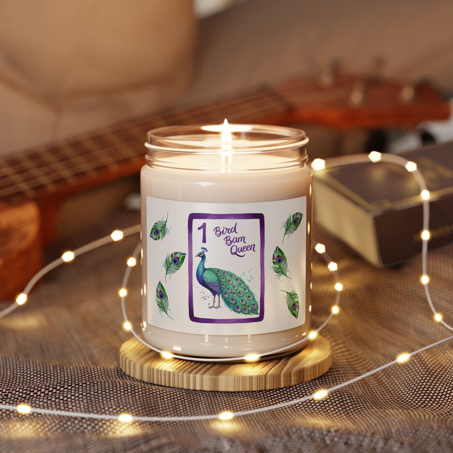 Bird Bam Mahjong Tile Soy Candle, Aromatherapy Gift, 9oz Mahjong Home Decor, Mindfulness Relaxation Candle, Self-Care Candle