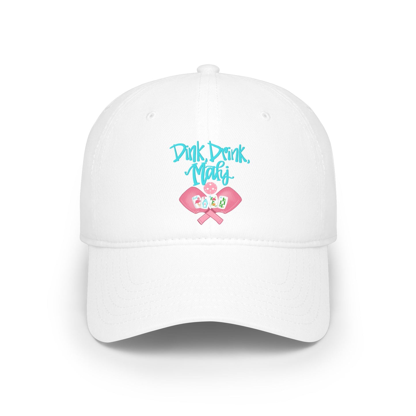 Dink Drink Mahj Baseball Hat, Gift for Her, Pickleball or Mahjong Player,