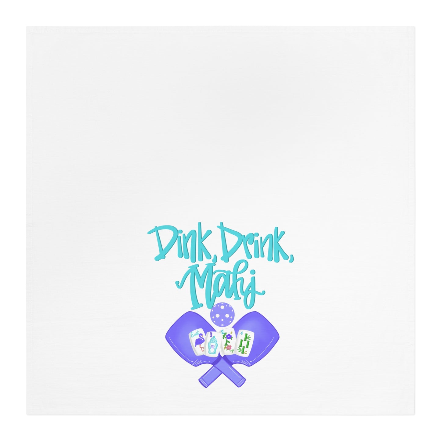 Everyone Loves a  Mahjong &Pickleball Tea Towel, Funny Kitchen Towel, Gift for Mahj and Pickleball, Playful Home Decor