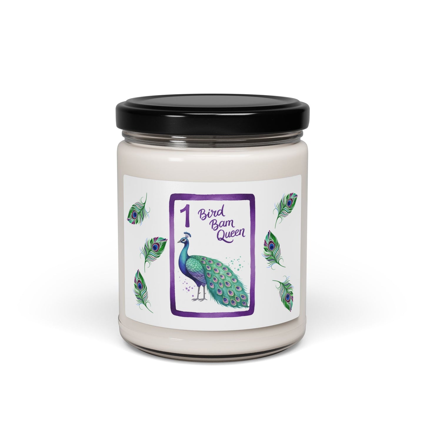 Bird Bam Mahjong Tile Soy Candle, Aromatherapy Gift, 9oz Mahjong Home Decor, Mindfulness Relaxation Candle, Self-Care Candle