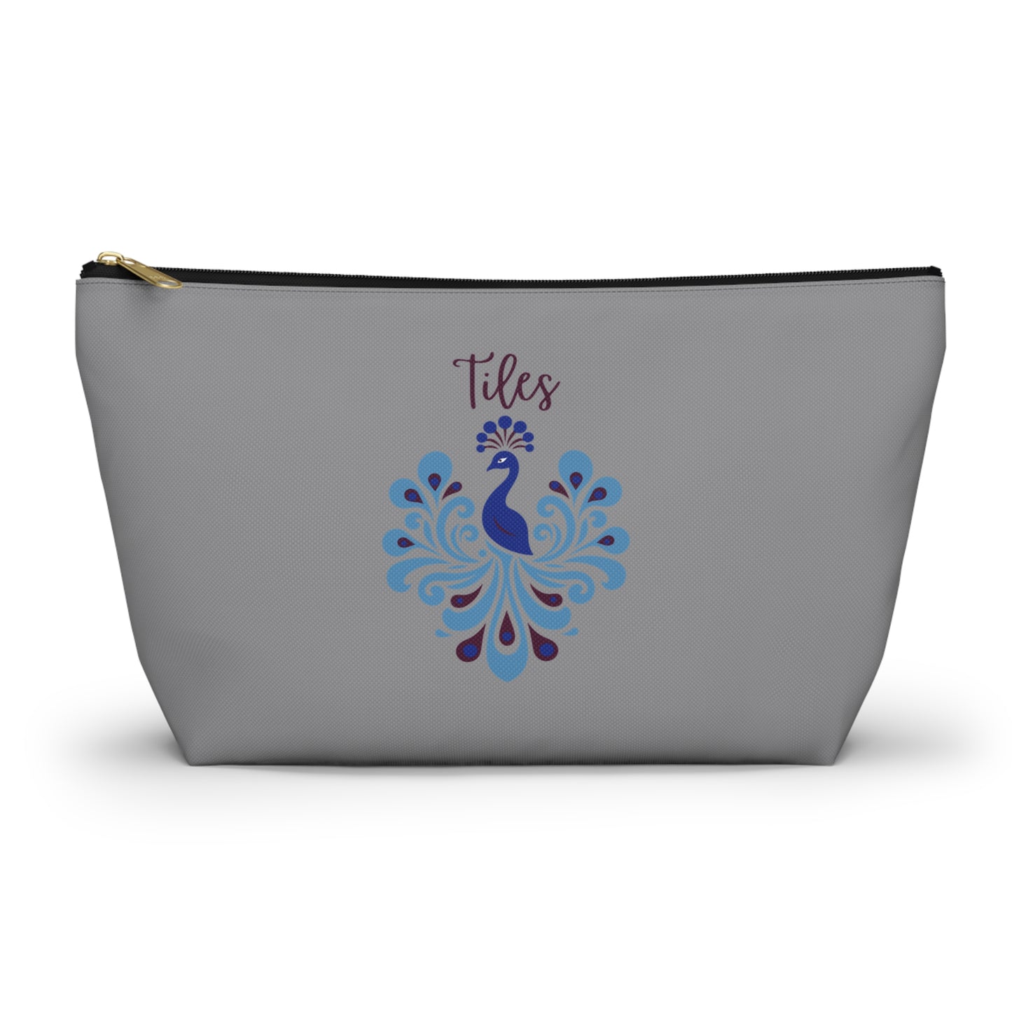 Preppy Peacock Design Mahjong Tile Accessory Pouch