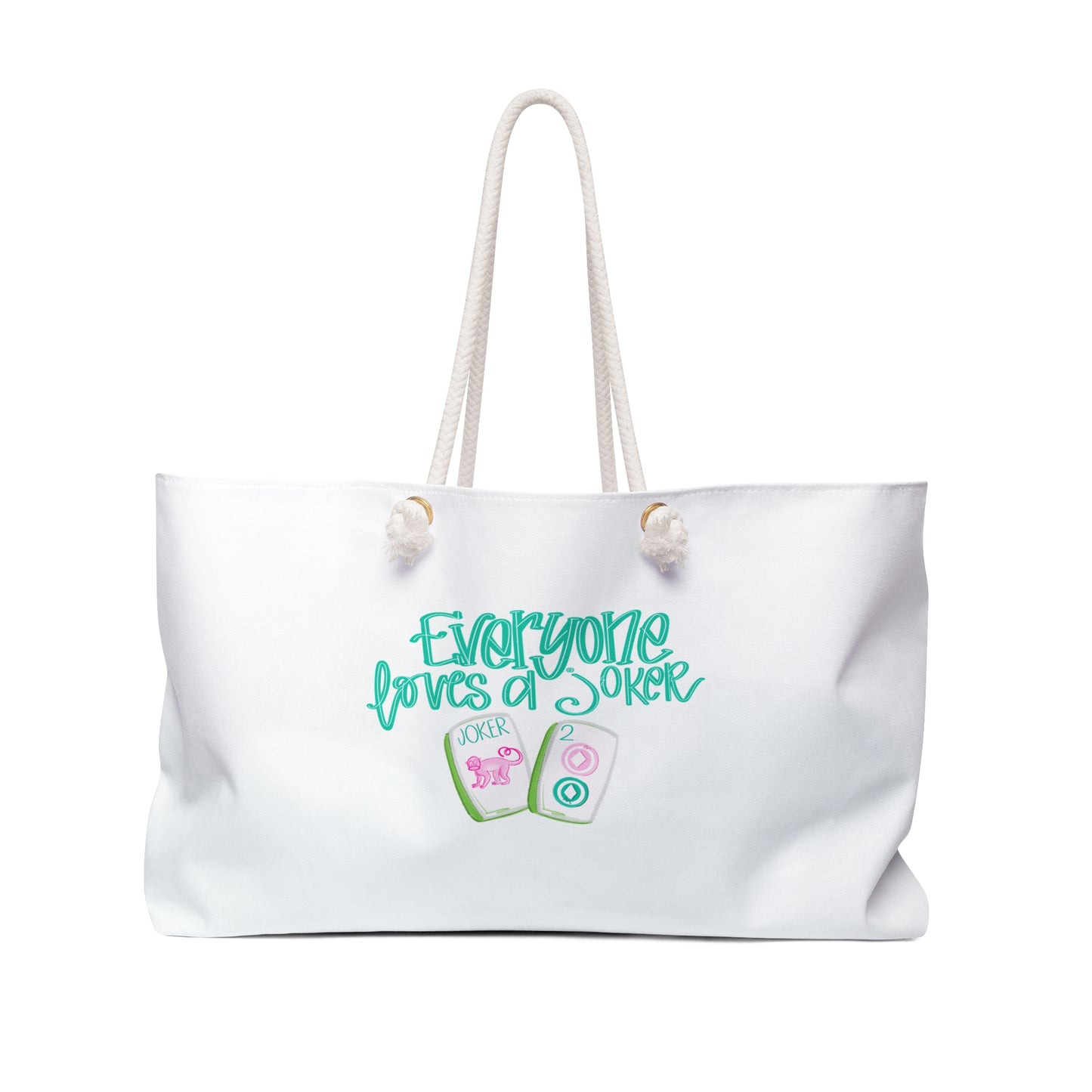 Colorful Mahjong Tote Bag, Tote for Travel, Gift for Mahj Lovers, Funny Weekend Bag, Perfect for Holidays