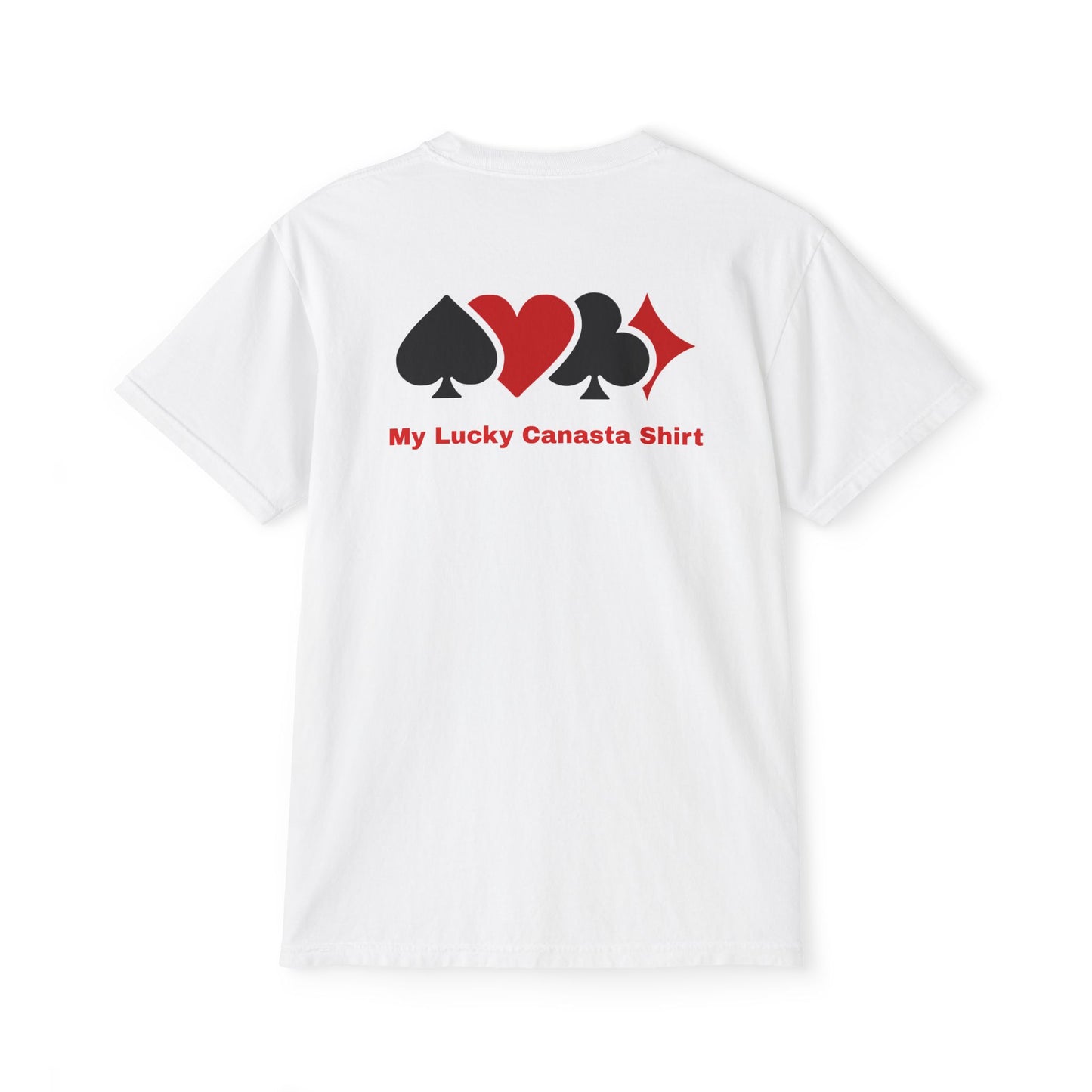 Lucky Canasta Pocket T-Shirt, Gift for Canasta Lovers