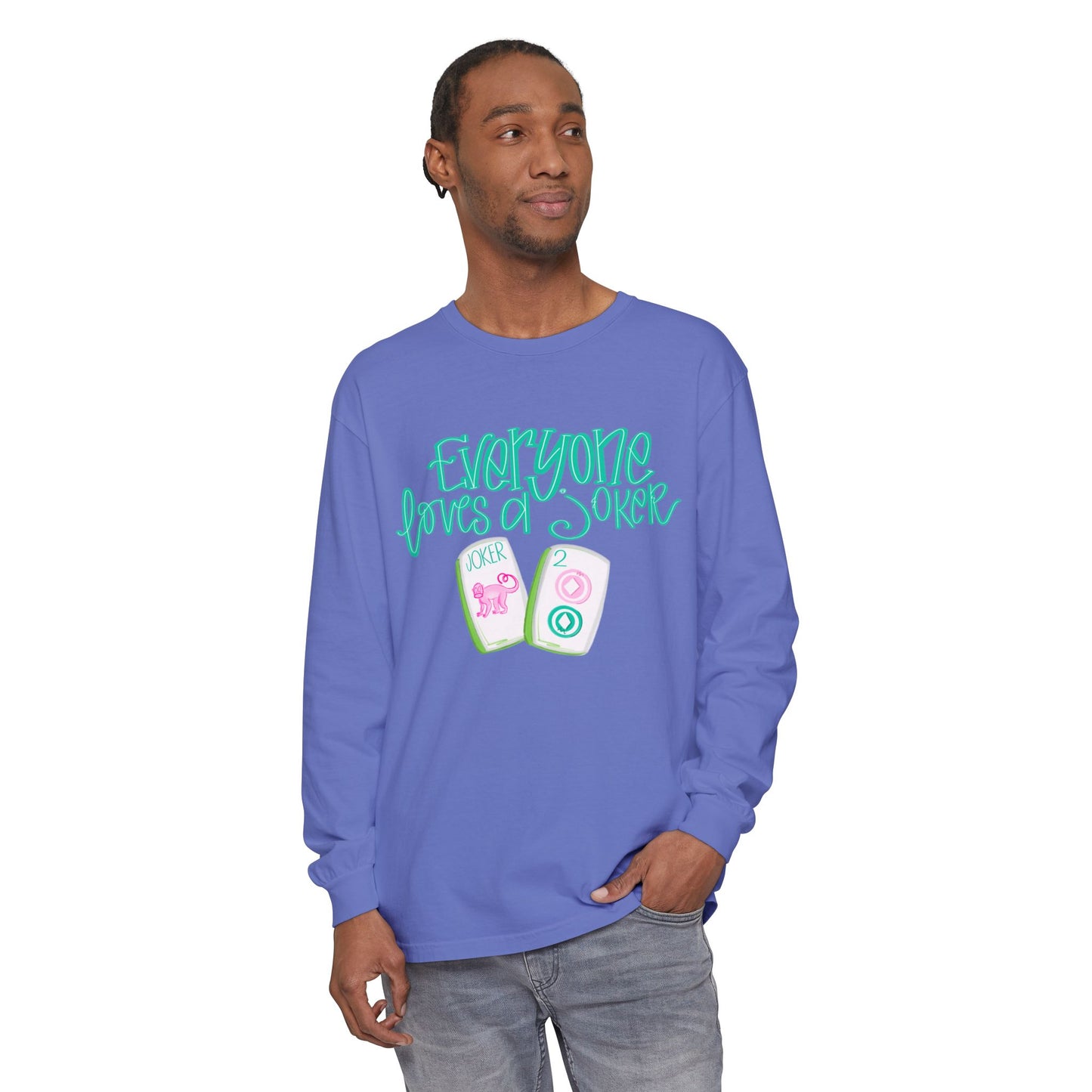 Everyone Loves a Joker, Mahjong  Long Sleeve T-Shirt in a variety of colors, Mahj Lovers!