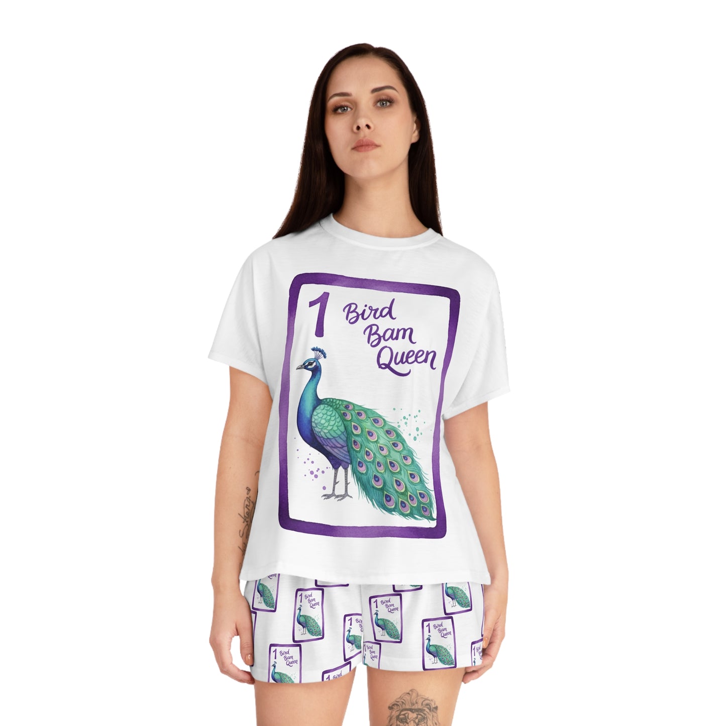 Women's Pajama Set - Bird Bam Queen, Cozy Sleepwear, Mahjong Loungewear, Perfect Gift for Her, Summer Nights, Mahj Pajamas