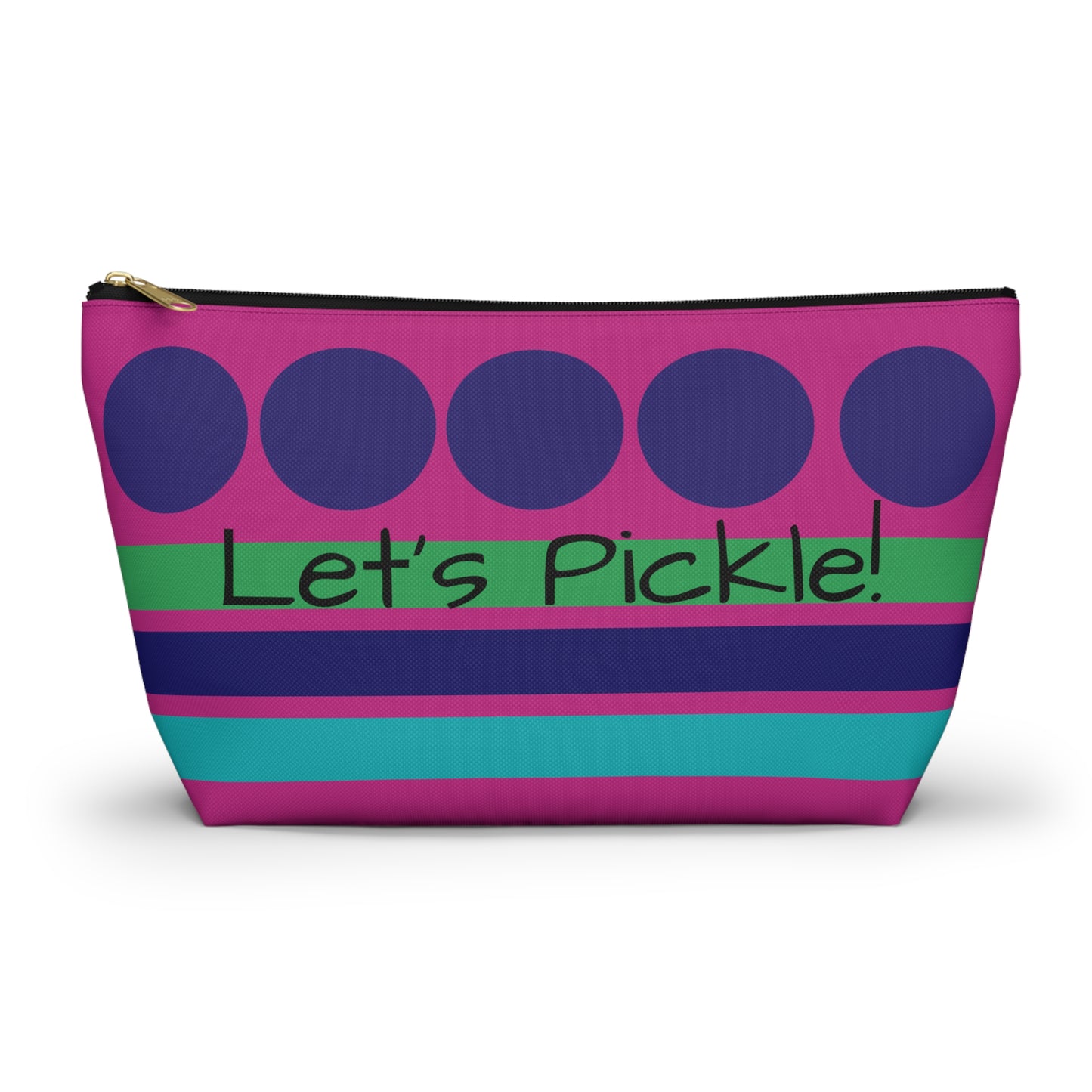 Let's Pickle Pouch, Great for Pickleball Essentials, Cosmetic Pouch