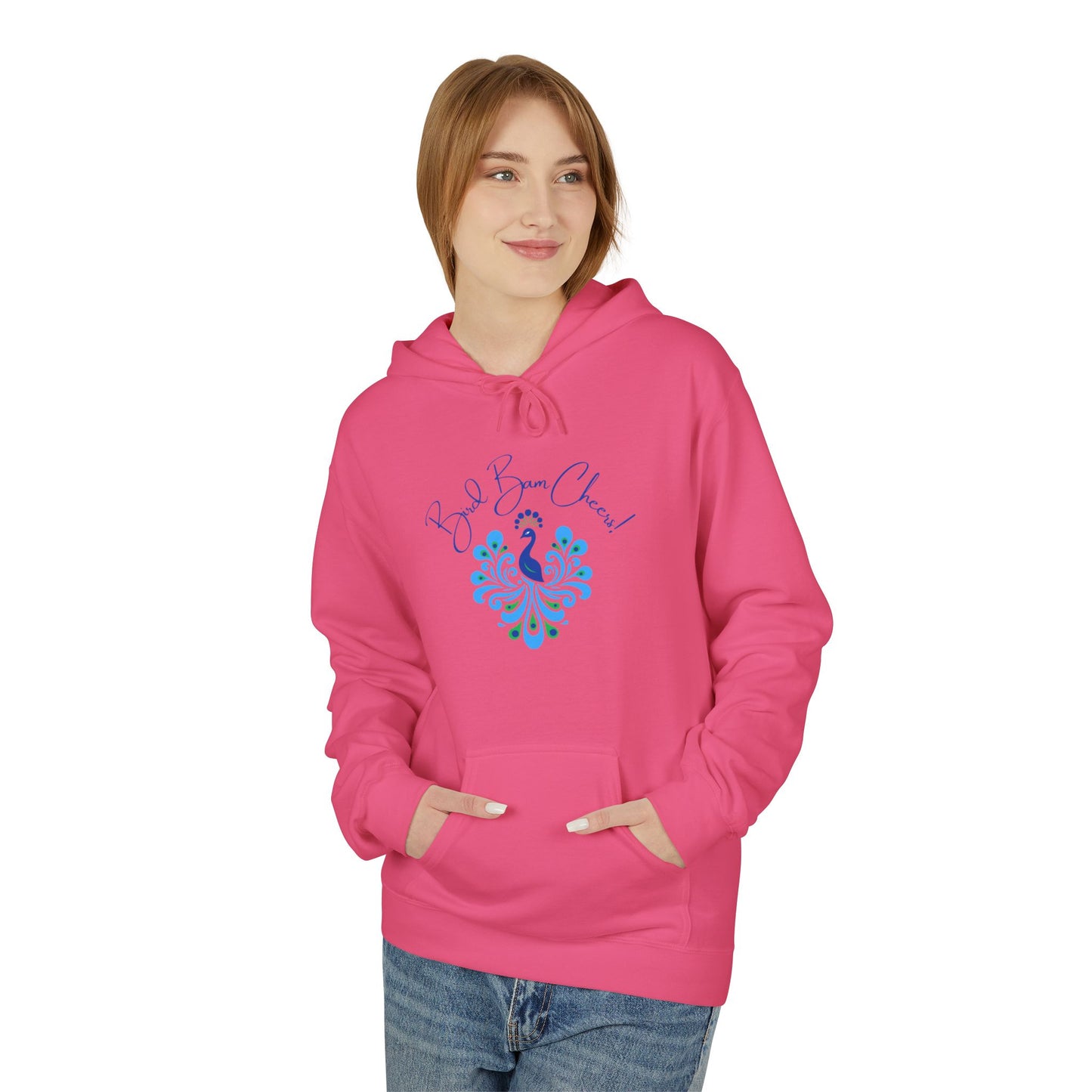 Bird Bam Cheers Fleece Hoodie - Cozy, Unisex, Gift for Her, Mahj Lover!