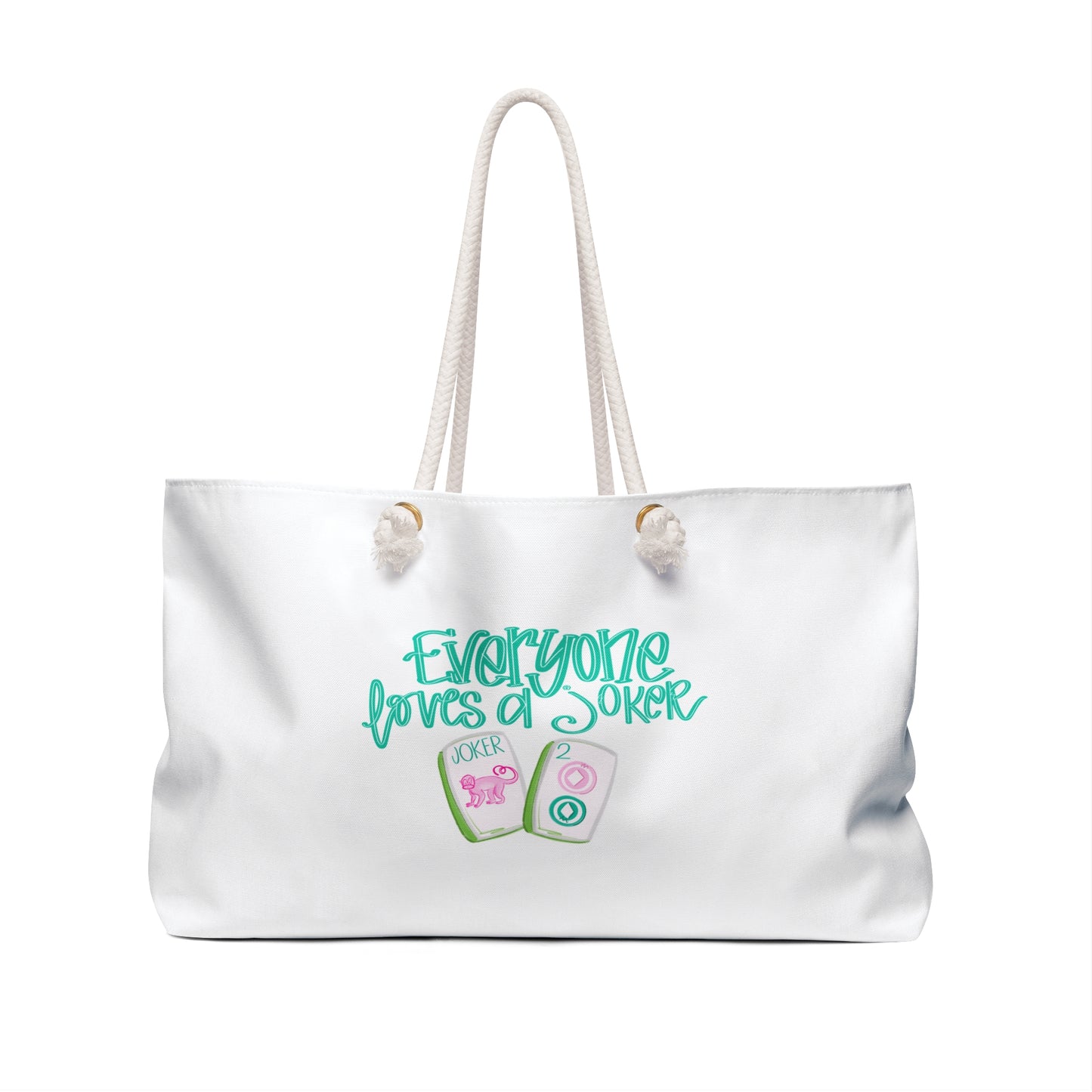 Colorful Mahjong Tote Bag, Tote for Travel, Gift for Mahj Lovers, Funny Weekend Bag, Perfect for Holidays
