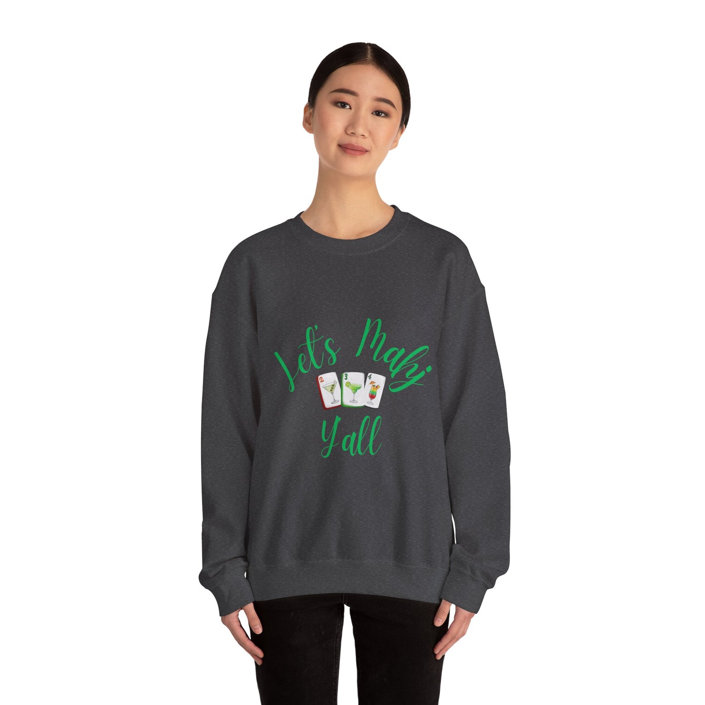 Lets Mahj Y'all Sweatshirt | Cute Cartoon Ladies with Question Marks