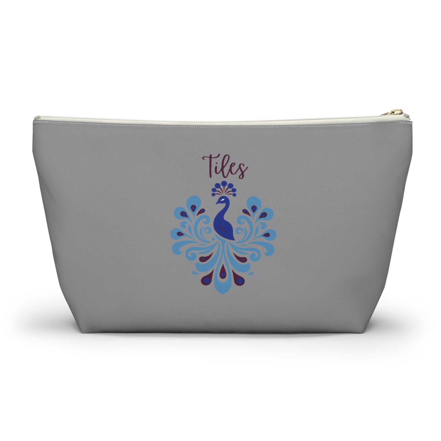 Preppy Peacock Design Mahjong Tile Accessory Pouch