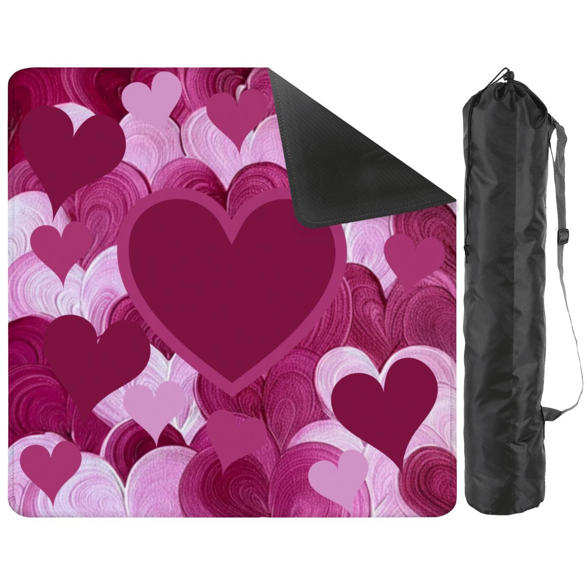 Multi Hearts Mahjong Mat: Mahj Game Tabletop (31.5-inch)