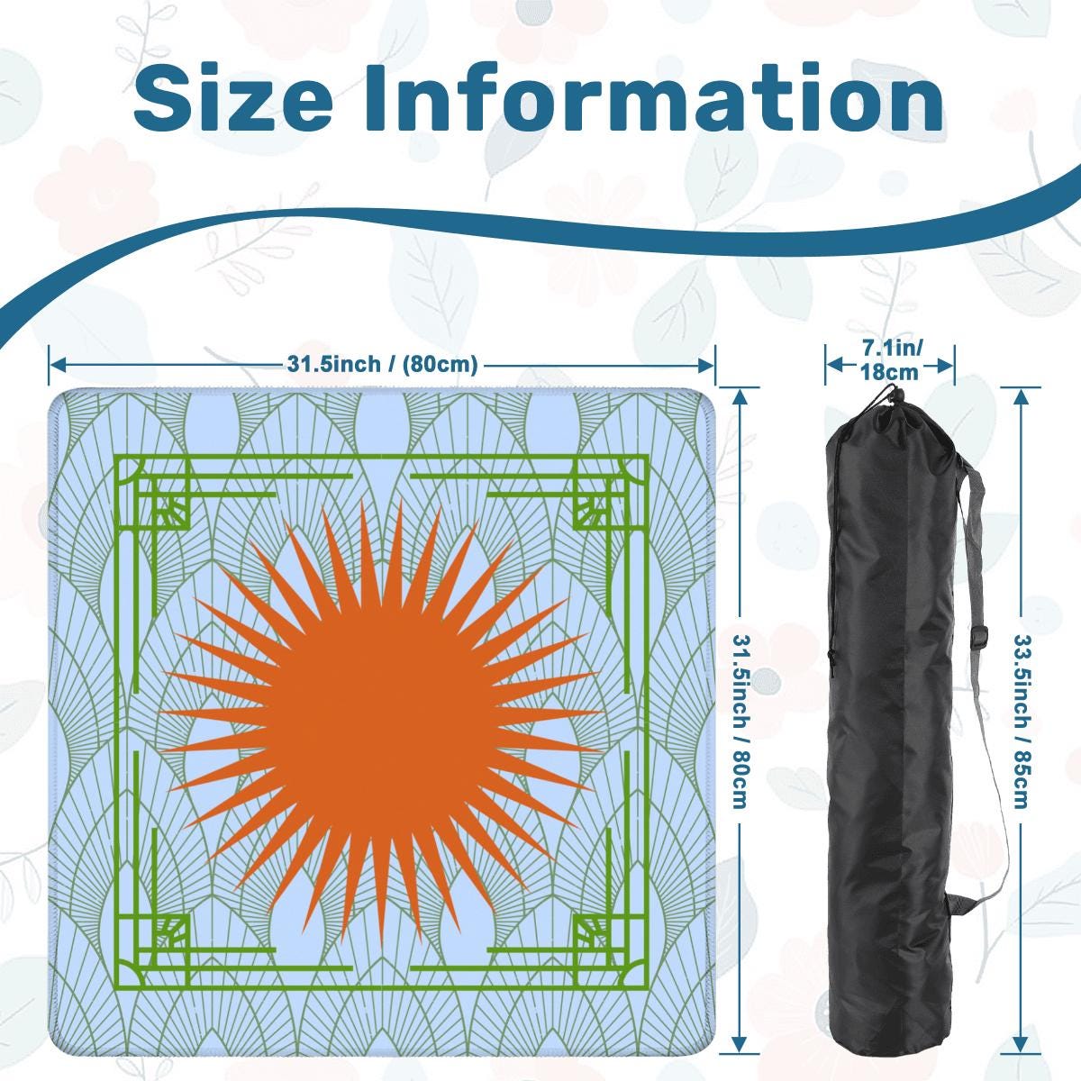 Sierra Sun Mahjong Mat: Mahj Game Tabletop (31.5-inch)