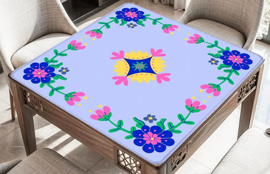 Pink Primary Mahjong Mat Tabletop (31.5-inch)