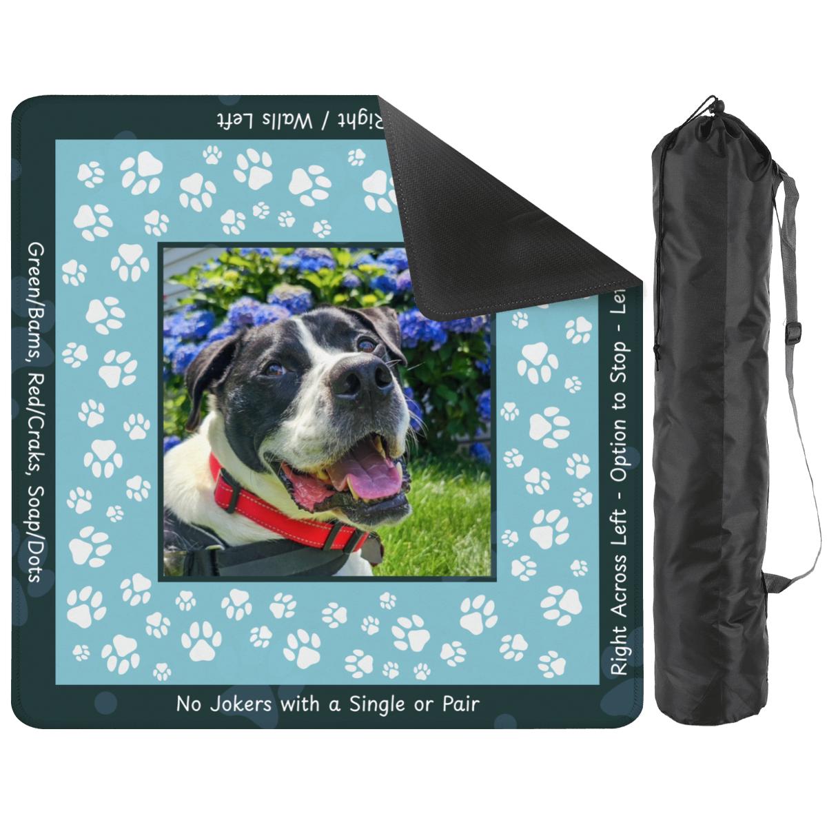 Doodle Plays Mahj Custom with Directions Mahjong Mat, this can be your Pup!