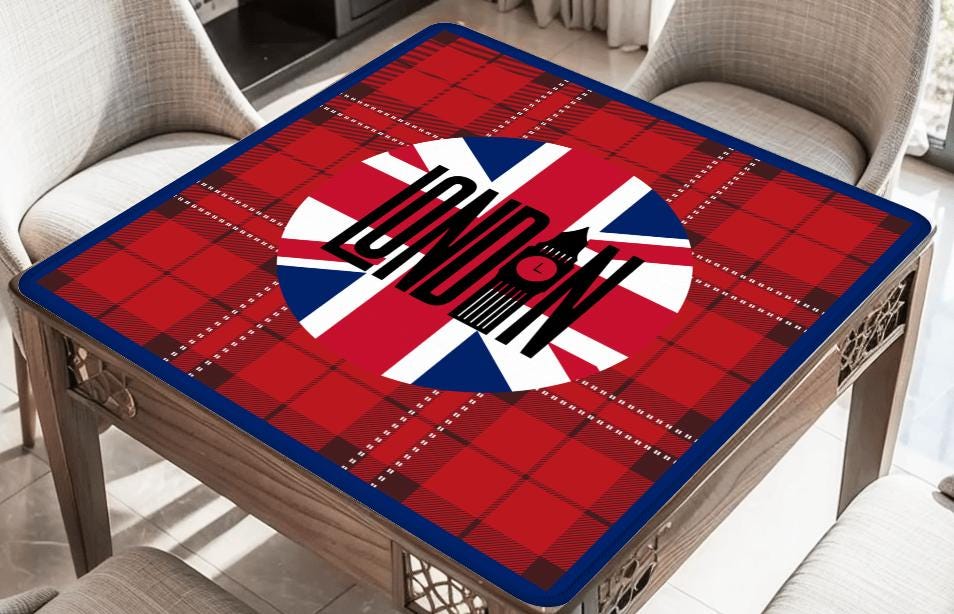 London Calling Mahjong Mat: Mahj Game Tabletop (31.5-inch)