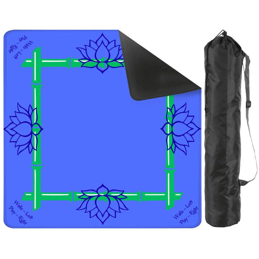 Blooming Lotus Mahjong Mat: Mahj Game Tabletop (31.5-inch)