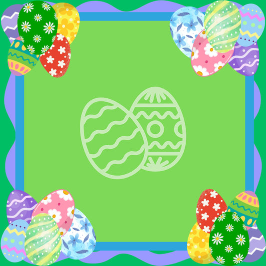 Easter Eggs Mahjong Mat: Mahj Game Tabletop (31.5-inch)