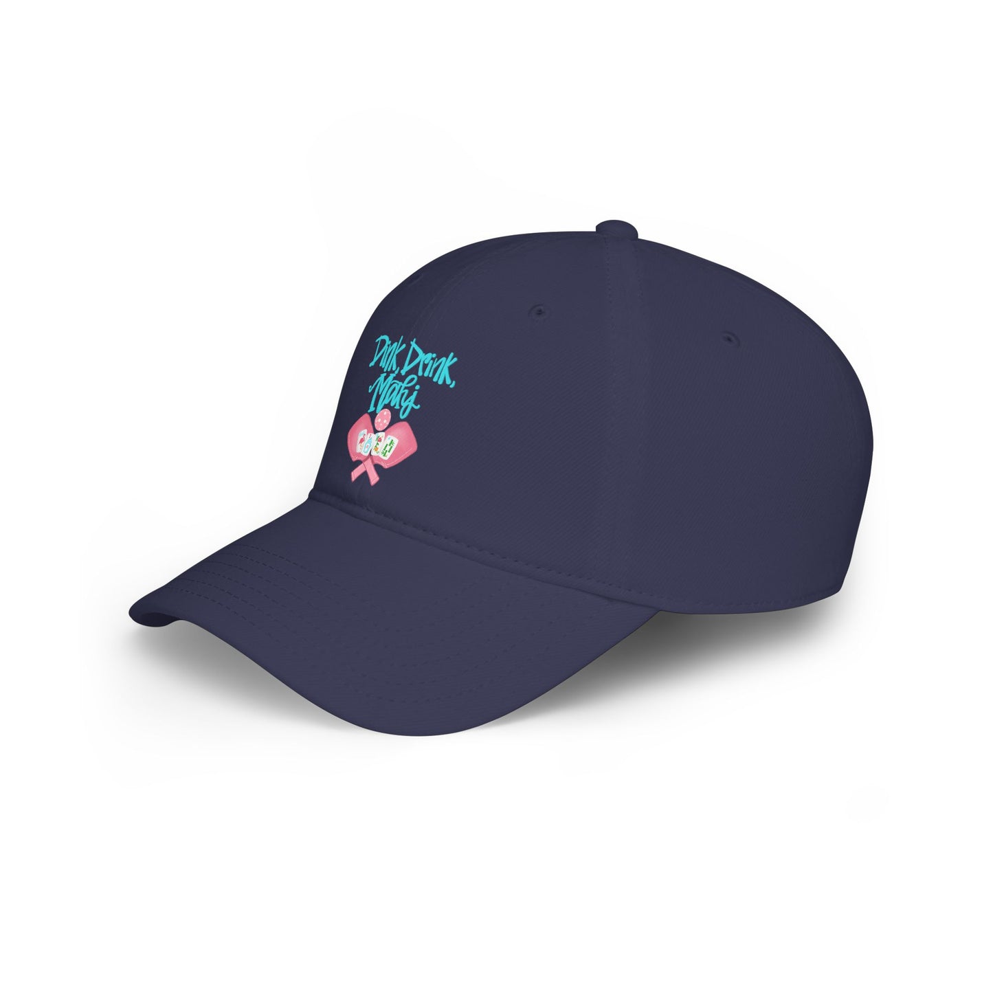Dink Drink Mahj Baseball Hat, Gift for Her, Pickleball or Mahjong Player,