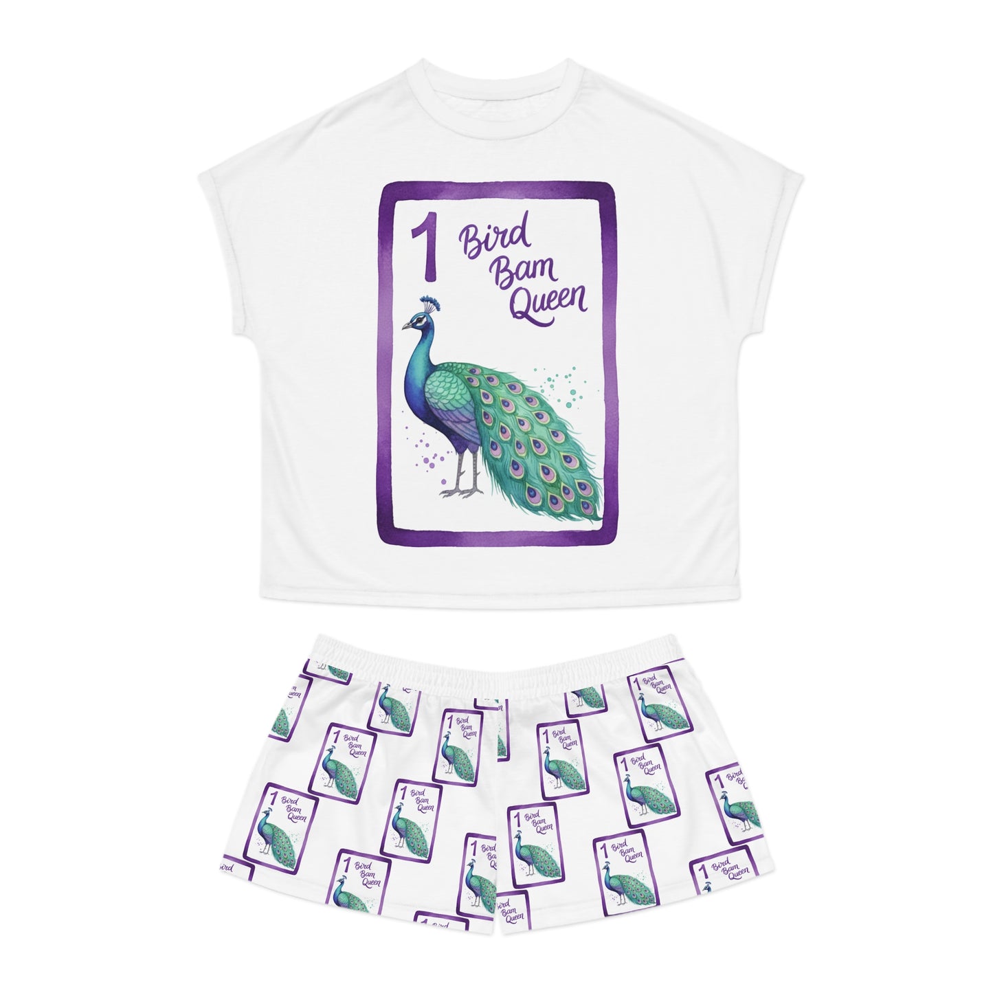 Women's Pajama Set - Bird Bam Queen, Cozy Sleepwear, Mahjong Loungewear, Perfect Gift for Her, Summer Nights, Mahj Pajamas