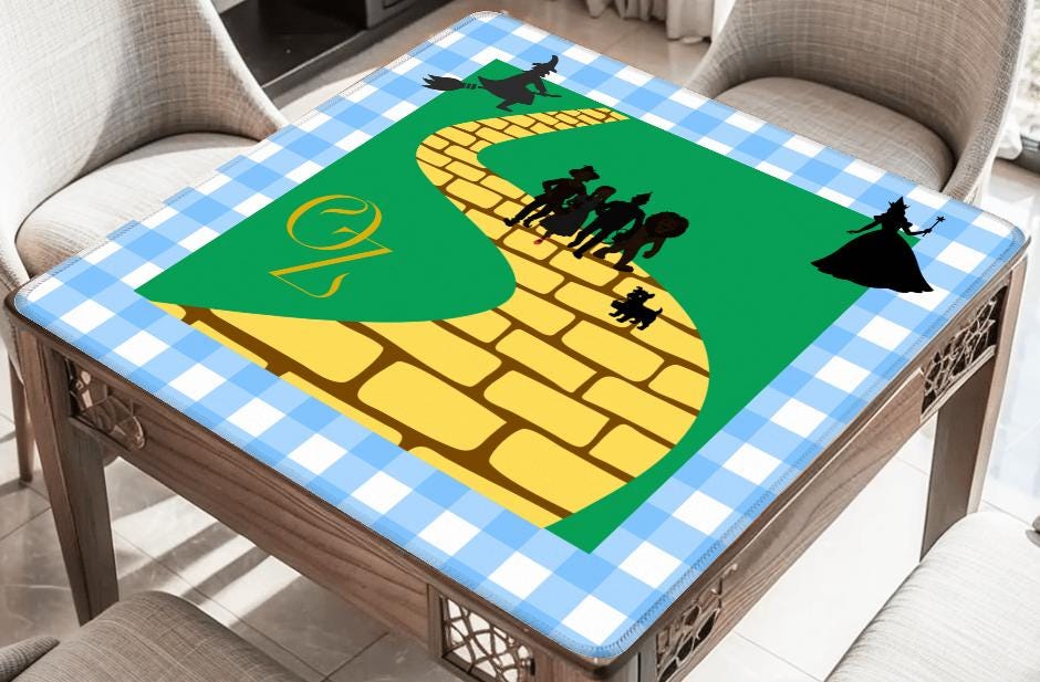 Wizard of Oz inspired Mahjong Mat: Mahj Game Tabletop (31.5-inch)