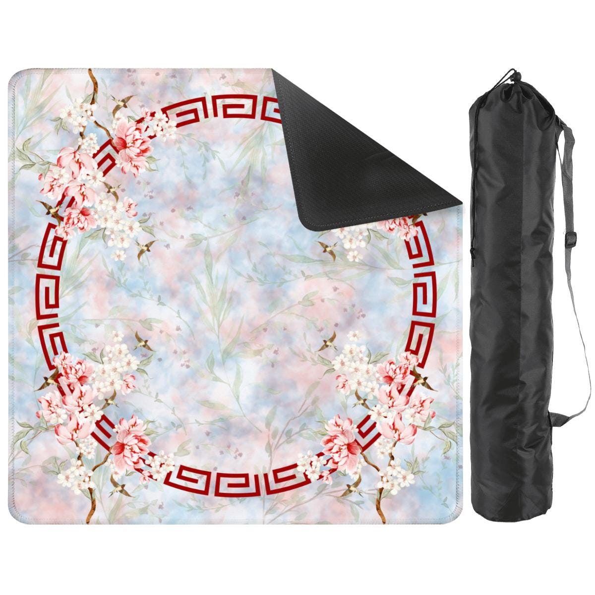 Birdie on a Branch Mahjong Mat: Mahj Game Tabletop (31.5-inch)