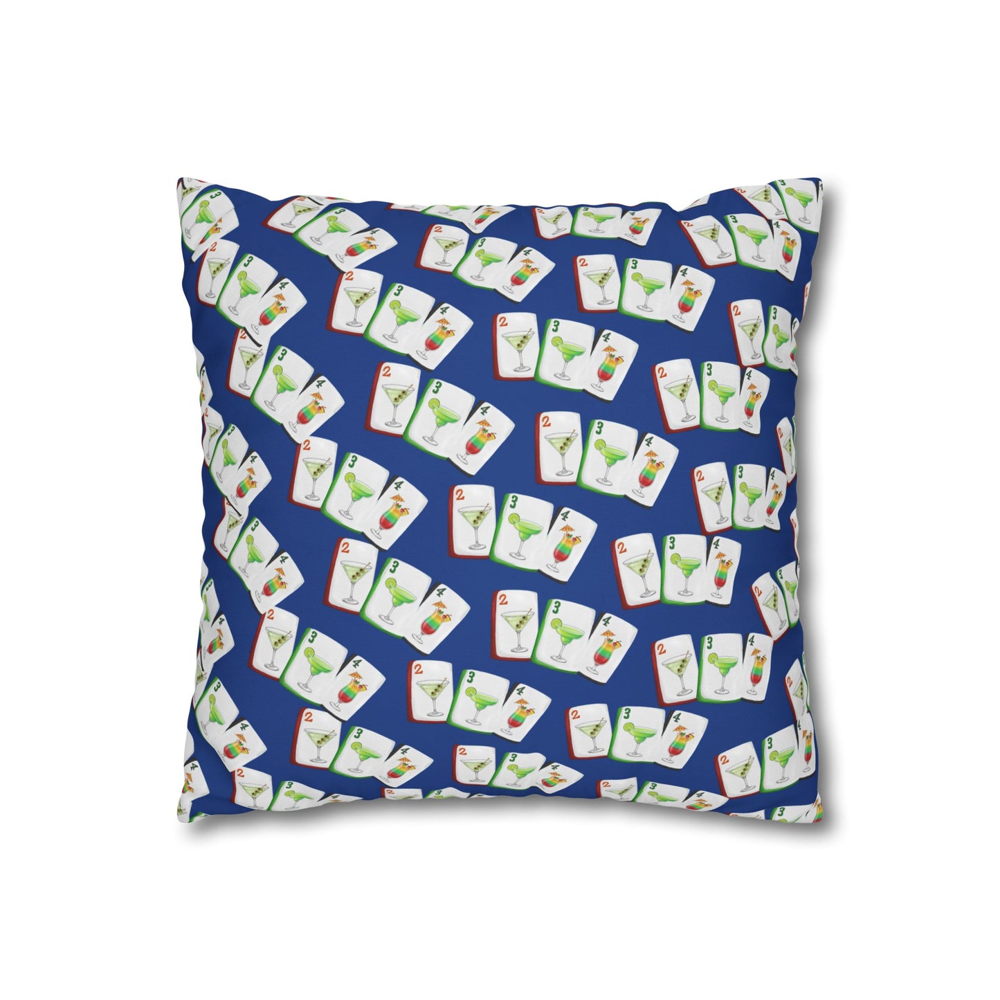 Let's Mahj Y'all Mahjong Inspired square pillowcase