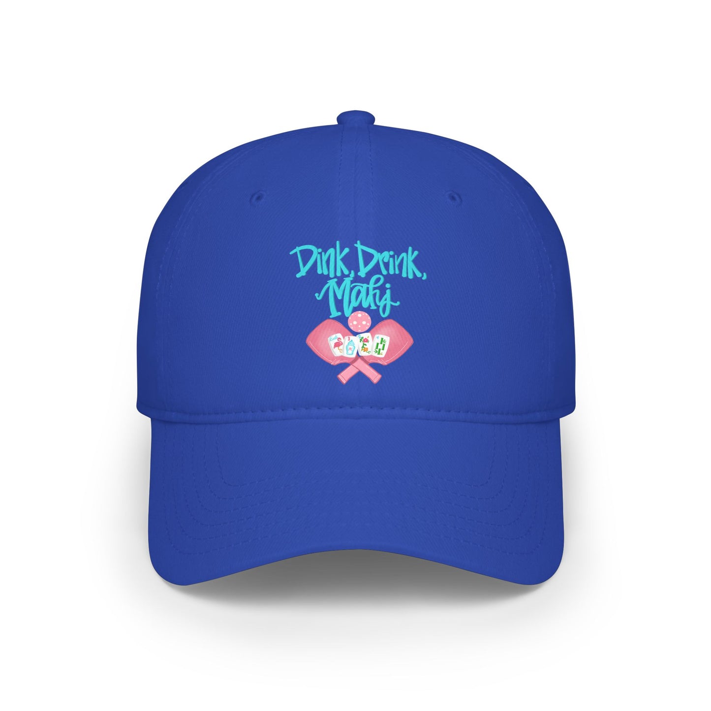 Dink Drink Mahj Baseball Hat, Gift for Her, Pickleball or Mahjong Player,