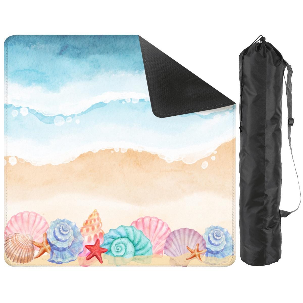 Sandy Beach Mahjong Mat: Mahj Game Tabletop (31.5-inch)