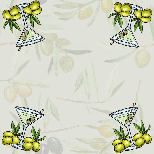 Martini Neutral Mahjong Mat: Mahj Game Tabletop (31.5-inch)