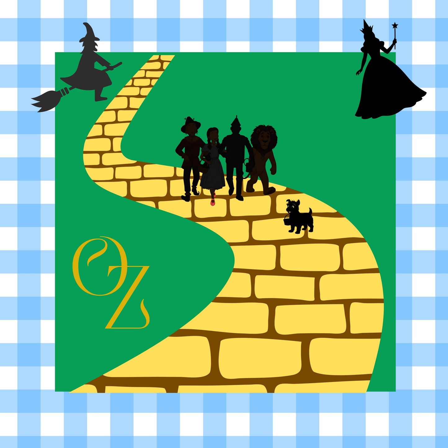 Wizard of Oz inspired Mahjong Mat: Mahj Game Tabletop (31.5-inch)
