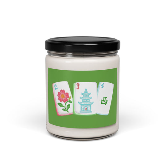 Mahjong Tile Soy Candle, Aromatherapy Gift, 9oz Mahjong Home Decor, Mindfulness Relaxation Candle, Self-Care Candle