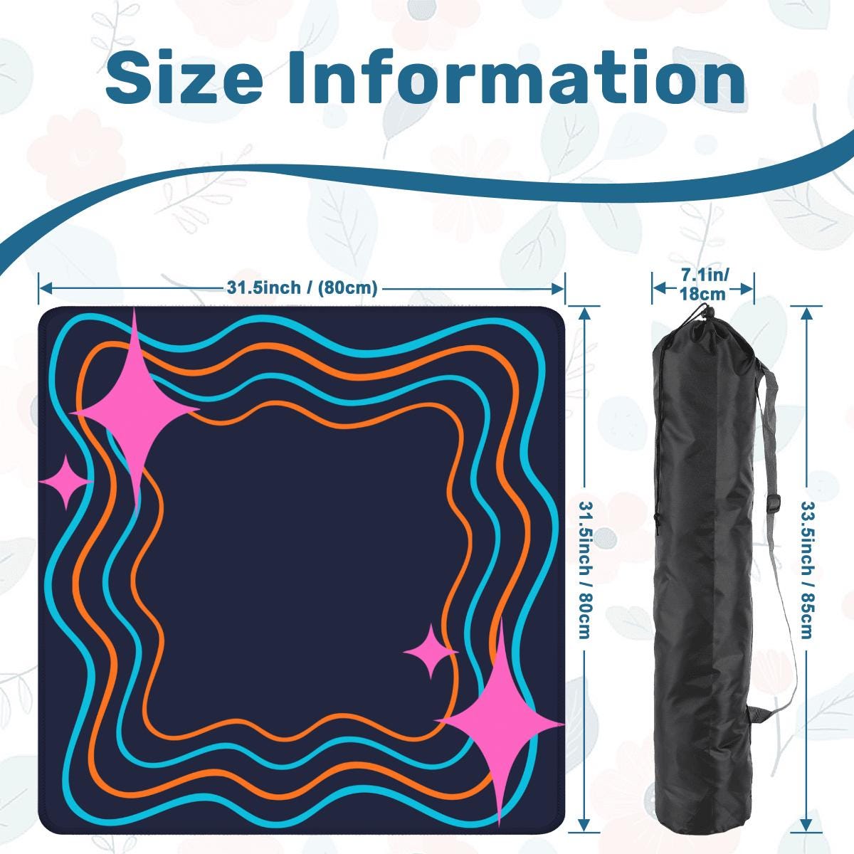 Confetti Pop Mahjong Mat: Mahj Game Tabletop (31.5-inch)