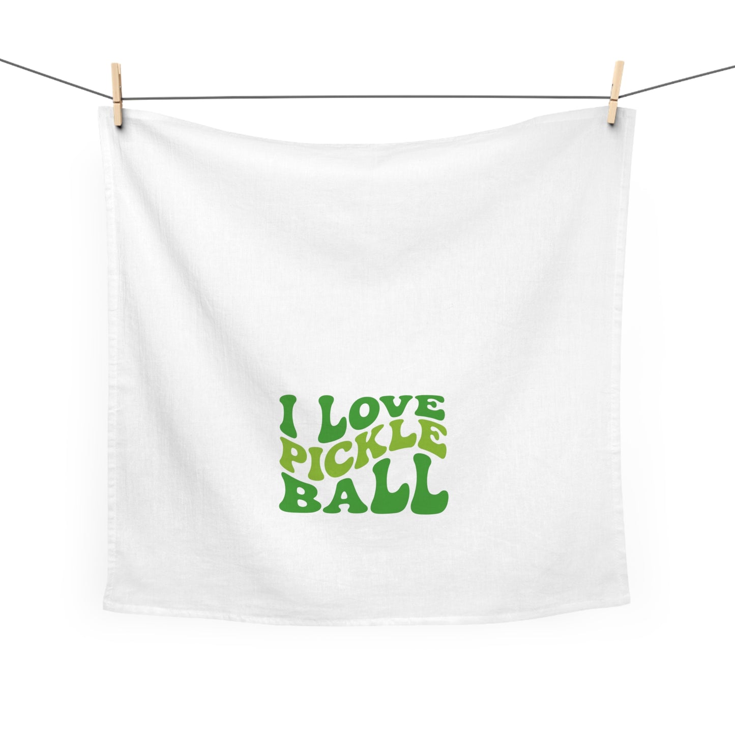 I Love Pickleball Tea Towel, Funny Kitchen Towel, Gift for Pickleballer, Playful Home Decor, Kitchen Humor, Cooking Gifts