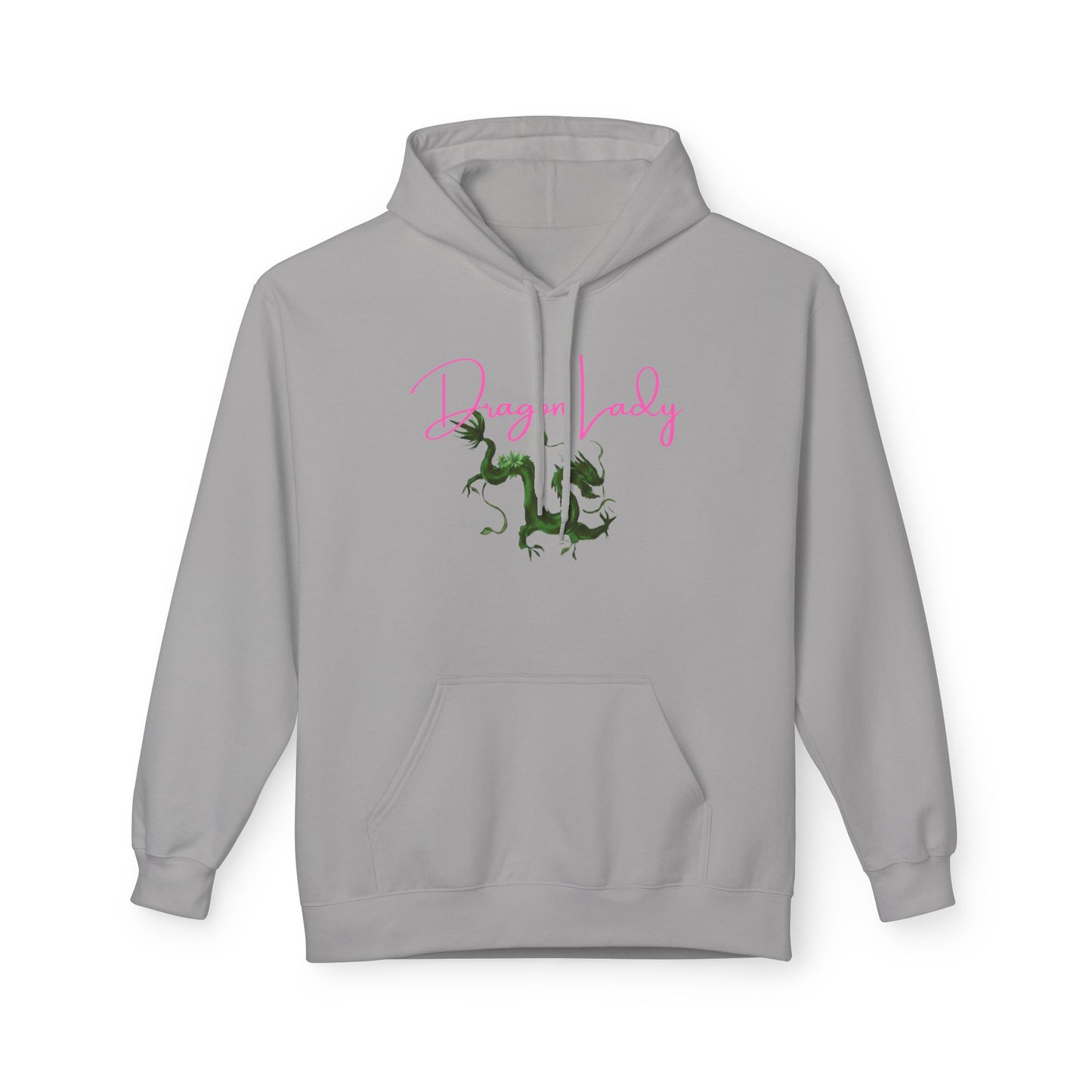Mahjong Dragon Lady Fleece Hoodie - Cozy, Unisex, Gift for Her, Mahj Lover!